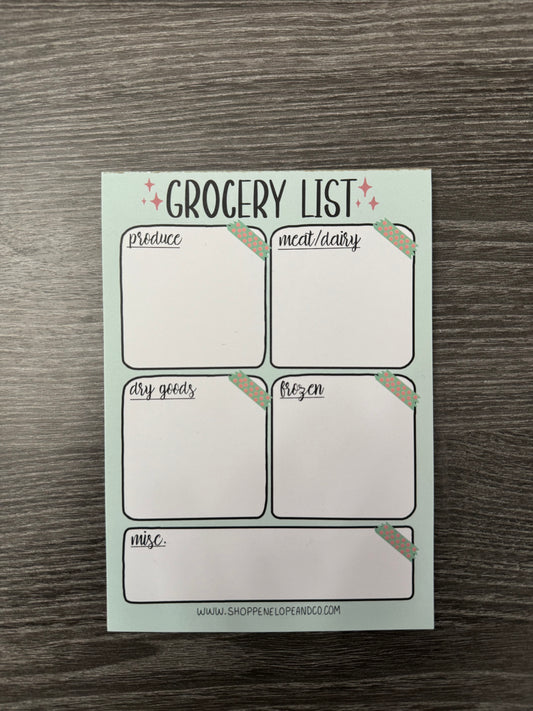 Grocery List Notepad