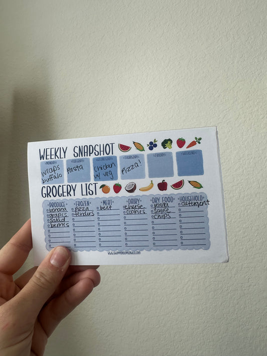 Weekly Meal Planner 6x4