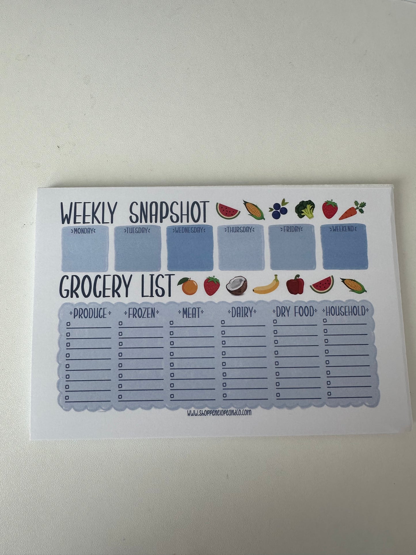 Weekly Meal Planner 6x4