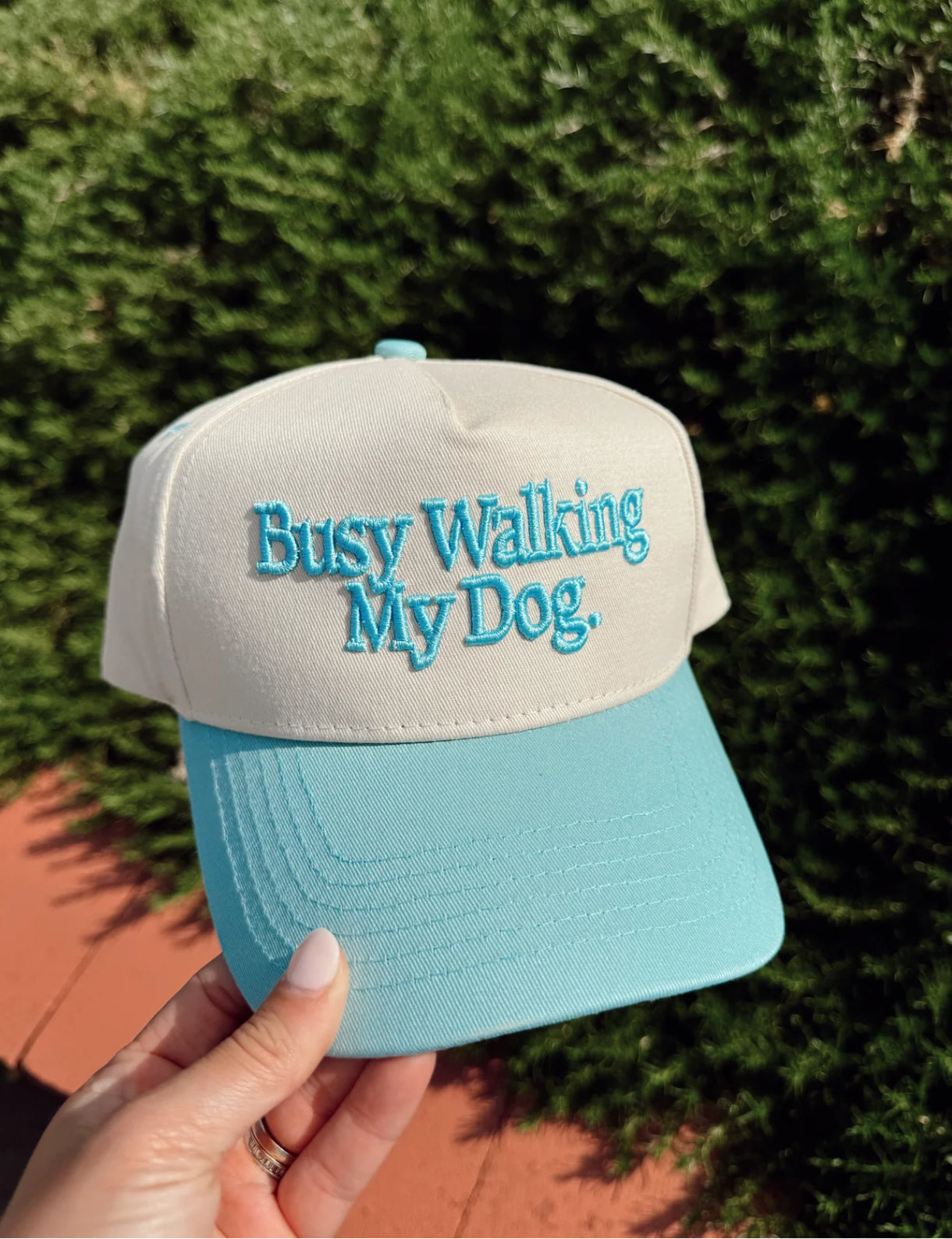Busy Walking My Dog Vintage Trucker Hat