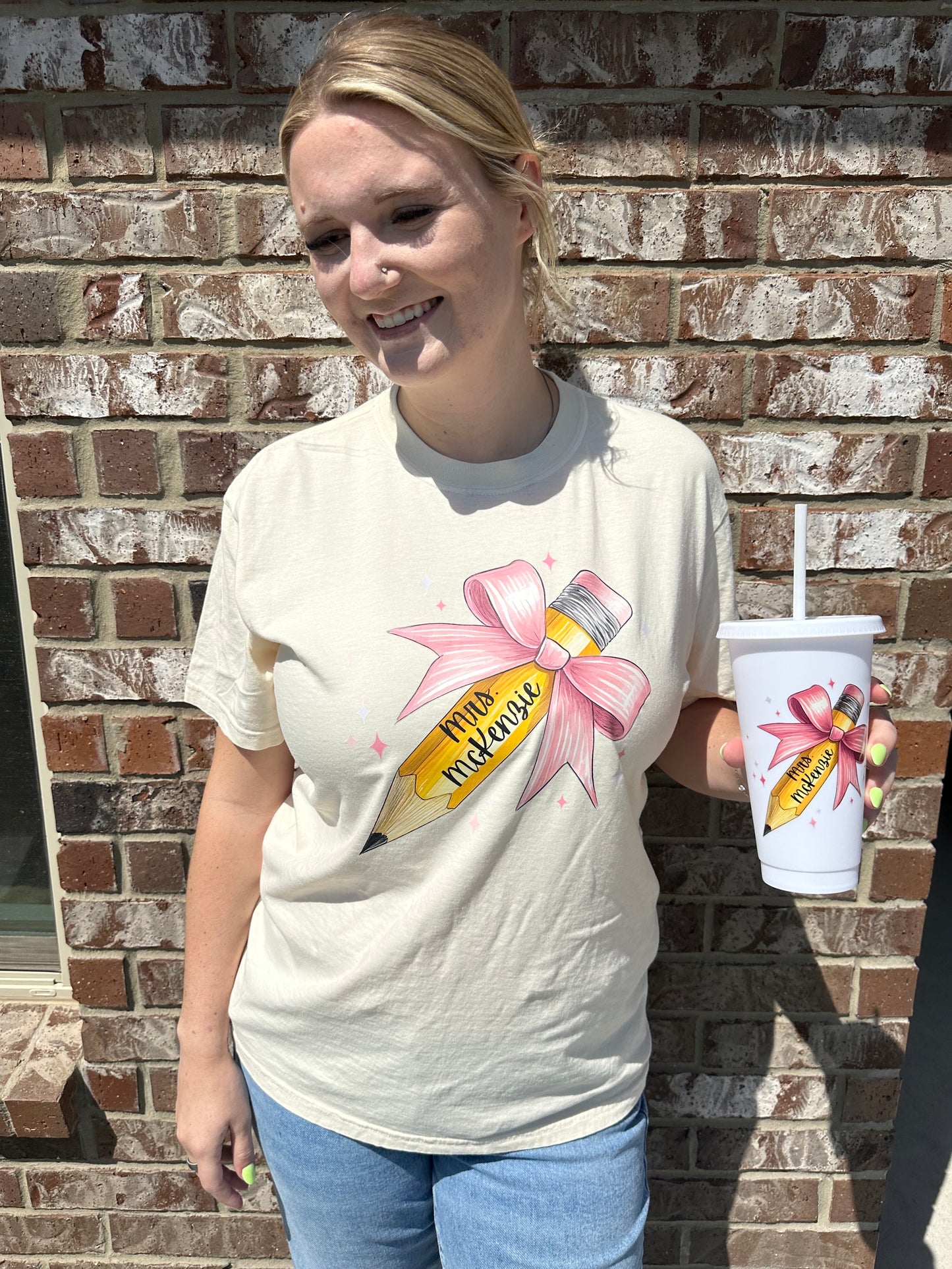 Custom Teacher Pencil T-shirt