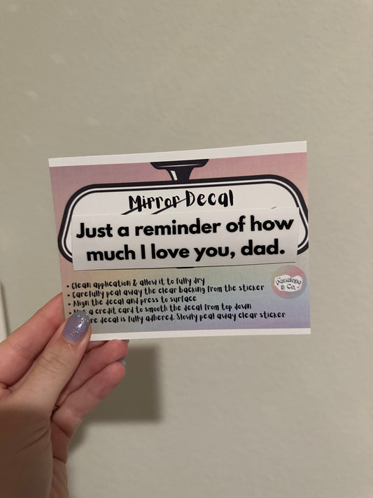 Dad Mirror Decals