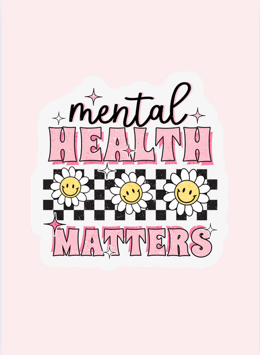 Mental Health Matters Smiley Sticker