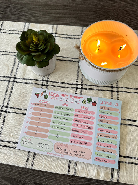 Weekly Meal Planner 9x6