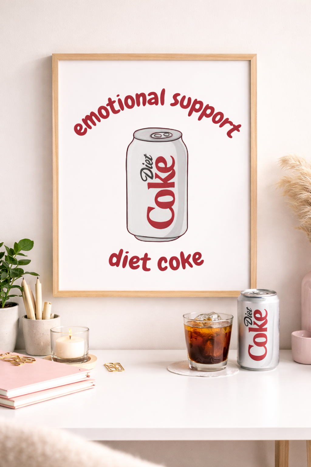 Emotional Support Diet Coke Digital Print
