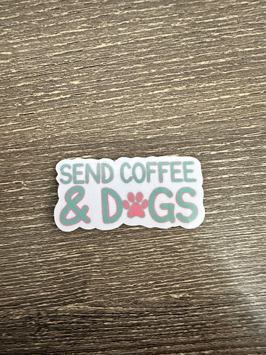 Send Coffee & Dogs Sticker