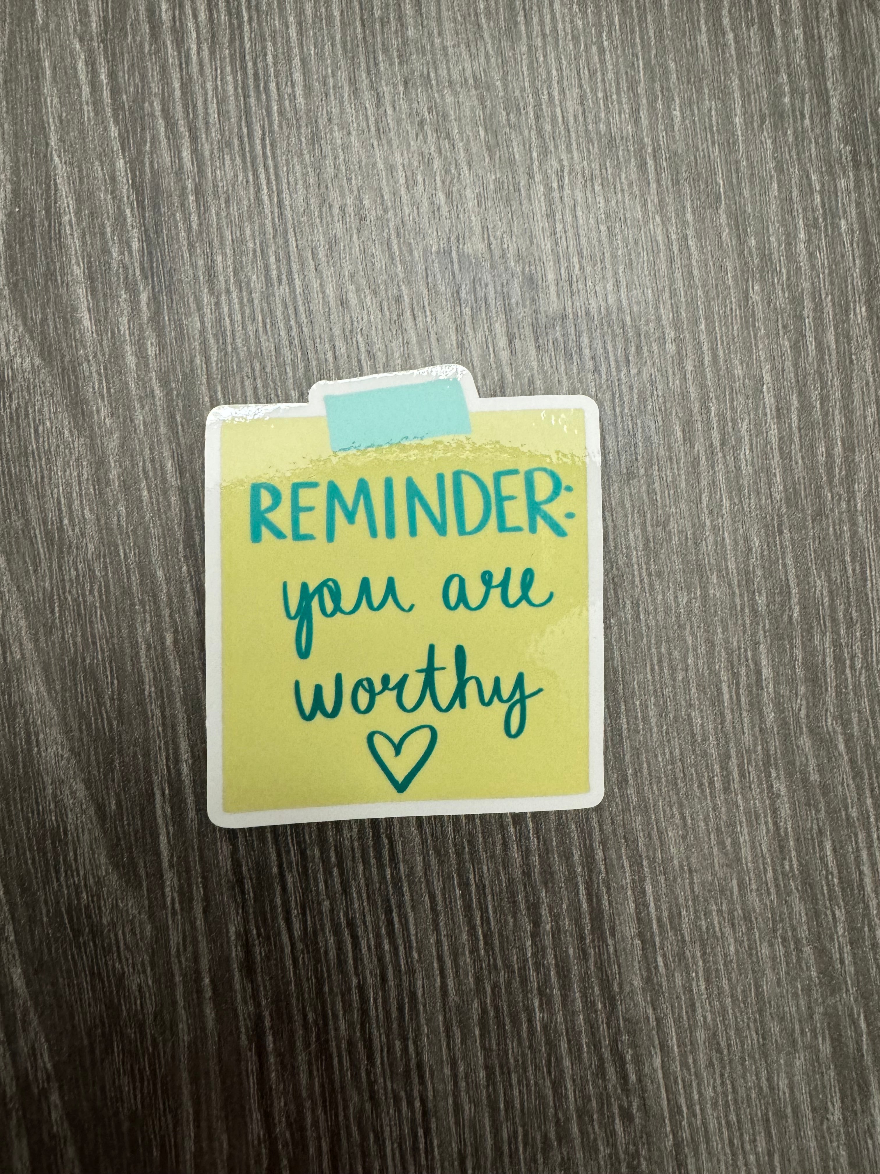 Post it Note Sticker, You are Worthy Sticker, Positive Vibes Sticker ...