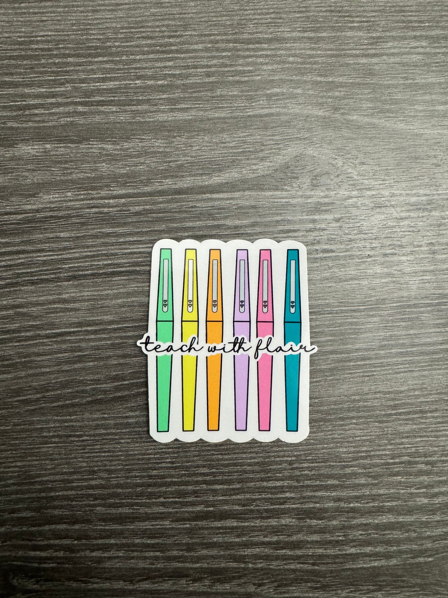 Teach with Flair Sticker