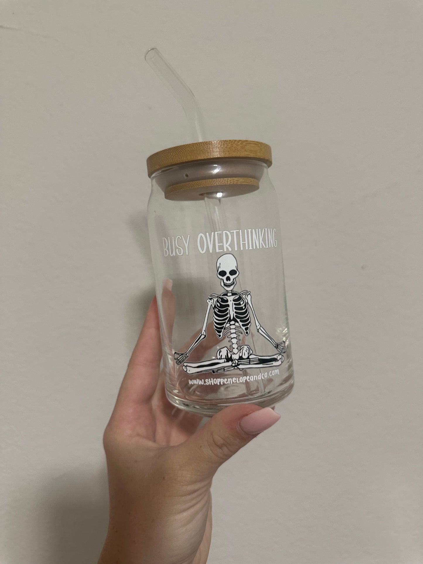 Busy Overthinking Beer Glass Cup