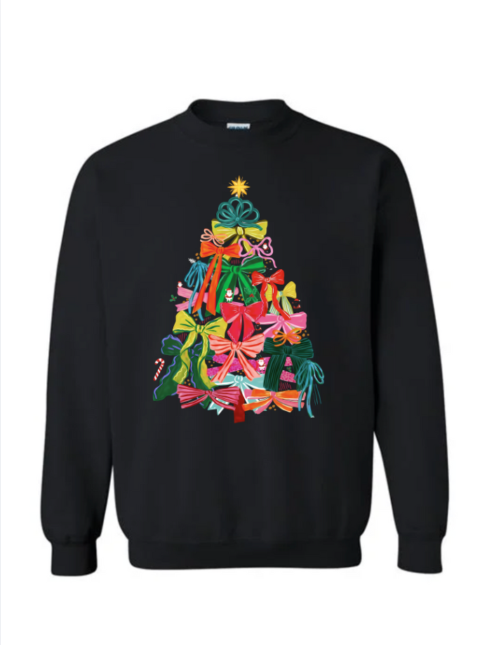 Christmas Tree Bow Crewneck/Tshirt
