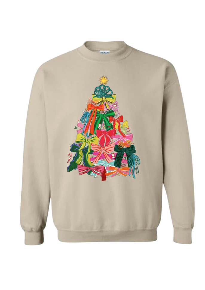Christmas Tree Bow Crewneck/Tshirt