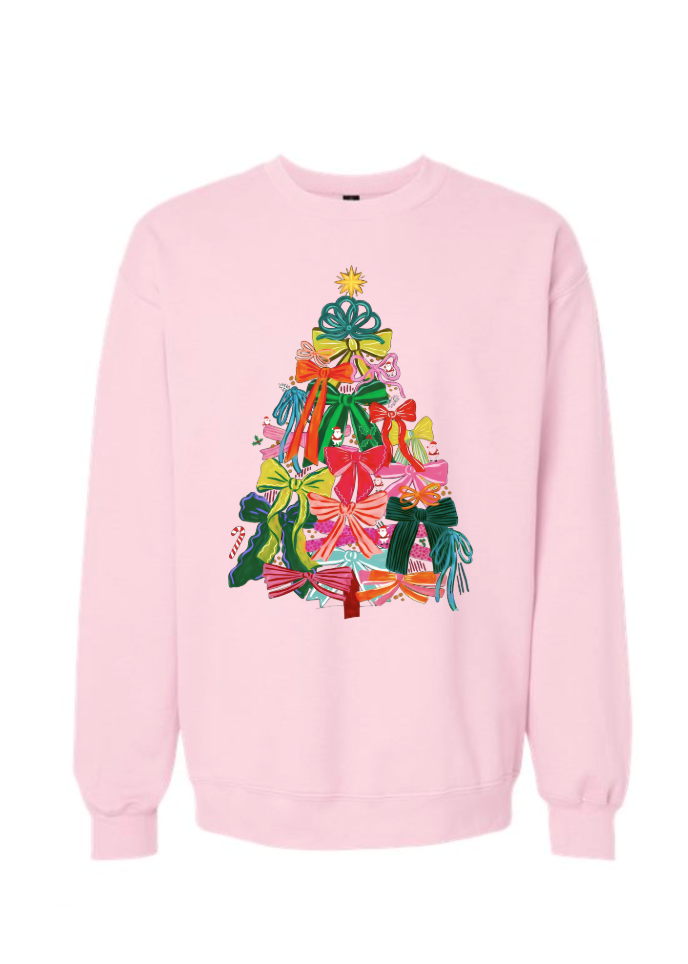 Christmas Tree Bow Crewneck/Tshirt