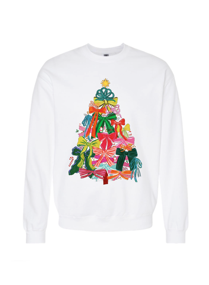 Christmas Tree Bow Crewneck/Tshirt