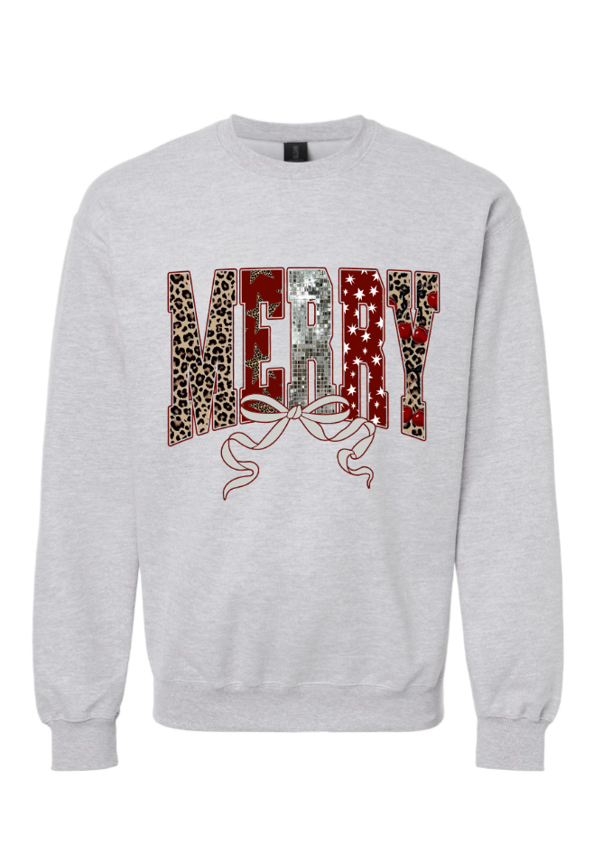 Retro Merry Crewneck/Tshirt