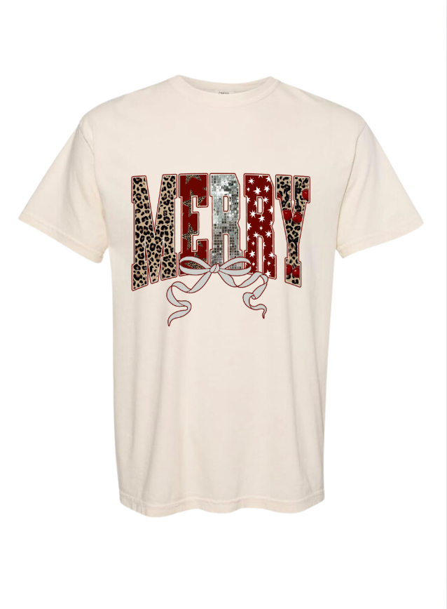 Retro Merry Crewneck/Tshirt