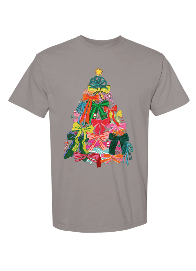 Christmas Tree Bow Crewneck/Tshirt
