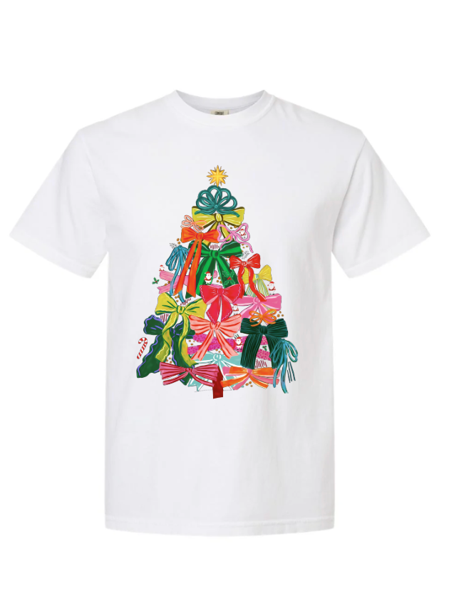 Christmas Tree Bow Crewneck/Tshirt